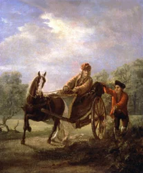 Voltaire i en vogn, ca. 1770-1775 (maleri)