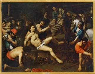 Sankt Laurentius#39; martyrium … (maleri på lerret)