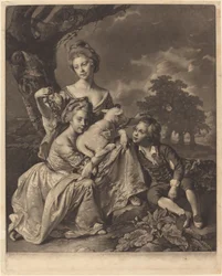 Wright-familien The Bradshaw Children, 1769.