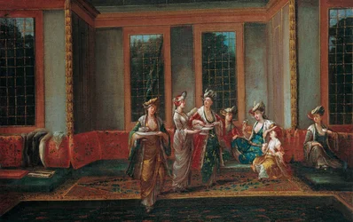 Kvinner som drikker kaffe, 1720-tallet