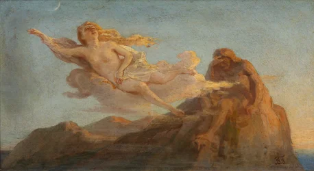 Cloudlet og Cliff. Illustrasjon til diktet The Cliff av M. Lermontov, 1900-tallet