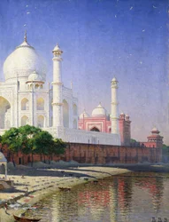 Taj Mahal (olje på lerret)