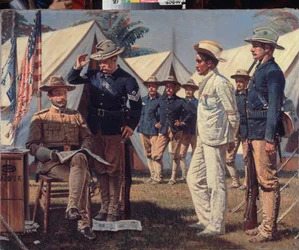 Un espion (A Spy) (episode av den spansk-amerikanske krigen eller katastrofen i 98 (april til august 1898) - Maleri av Vasili Vasilyevich Vereshchagin (Vassili Vereshchagin) (1842-1904), olje på lerret