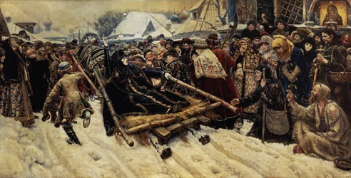 Henrettelsen av bojarinnen Pajaritar Morozova (d. 1675), 1887