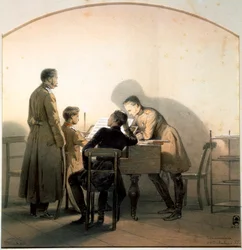 På pianoet, 1855.