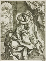 Madonna og barnet med Sankt Josef