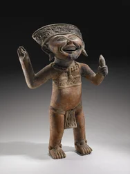 "Laughing Boy" Effigy, 600-900 AD (keramikk med spor av maling)
