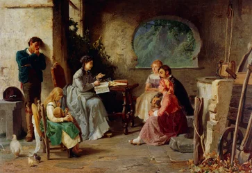 Botanikkleksjon, av Vespasiano Bignami kjent som Vespa (1841-1929), olje på lerret, 84x119 cm, Italia