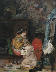 En modell i kunstnerens studio