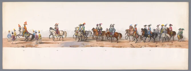 Historisk prosesjon ved det andre hundreårsjubileet for Utrecht University of Applied Sciences, 1836 (plate 8) De nederlandske hærenes innflyging til Oostende, 3. juli 1600, dagen etter seieren ved Nieuwpoort; i henhold til kostymefremstillingen gitt av H 