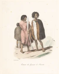 Klær til krigerne fra Shouraki (New Zealand) Costume des Guerriers de Shouraki (tittel på objekt) Voyage of Discovery of the Astrolabe (serietittel) Voyage de découvertes de l