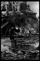 Riving av sentralmarkedet i Paris i august 1971