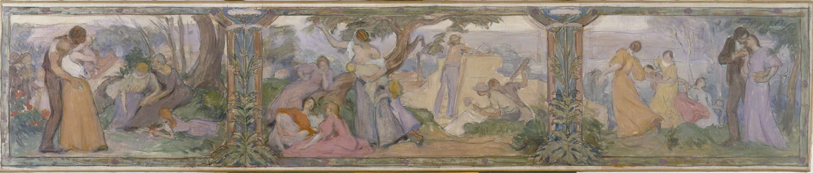 Skisse for rådhuset i Issy-les-Moulineaux: La Vie, mellom 1896 og 1897 (olje på lerret)