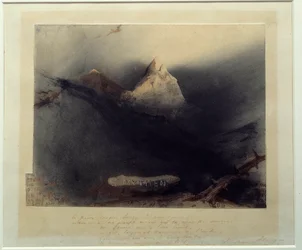 Mytenes fjell Tegning av Victor Hugo (1802-1885) 1839 Paris, Maison Victor Hugo