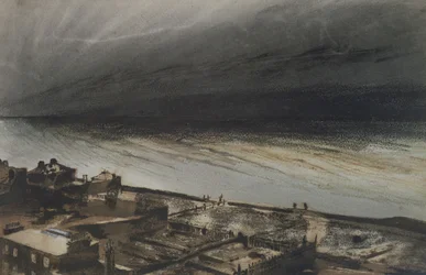 Marine-Terrace, Jersey, 1855 (kull, blyant og gouache på papir)