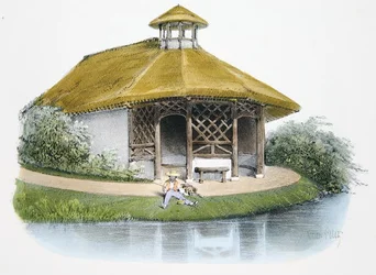Rustikk paviljong, illustrasjon fra 