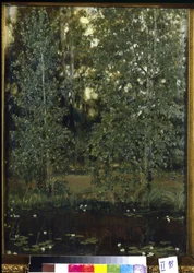 Dam i Akhtyrka (eller Okhtyrka, Ukraina). Maleri av Viktor Mikhaylovich Vasnetsov (1848-1926), olje på lerret