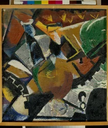 ""Komposisjon"" Peinture de Viktor Palmov (1888-1929) - 1921 - Olje på lerret - Statens russiske museum, St. Petersburg