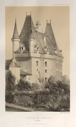 Pittoresk arkitektur eller monumenter fra det 15. århundre. Og XVI. Centuries: Chateaux of France of the XV and XVI Centuries: Pl. 51, Château De Jumillac (Dordogne)