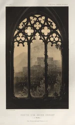 Pittoresk arkitektur eller monumenter fra det 15. århundre. Og XVI. Centuries: Chateaux of France of the XV and XVI Centuries: Pl. 54, Window of a former Convent (i Barcelona)