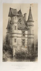 Pittoresk arkitektur eller monumenter fra det 15. århundre. Og XVI. Centuries: Chateaux of France of the XV and XVI Centuries: Pl. 63, Tidligere Manor De La Fosse (Saône et Loire)