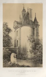 Pittoresk arkitektur eller monumenter fra det 15. århundre. Og XVI. Centuries: Slott i Frankrike fra det XV og XVI århundre: Pl. 83, Porten til slottet Saint-Martin-Du-Bec (Seine Infèrieure)