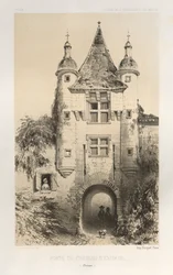 Pittoresk arkitektur eller monumenter fra det 15. århundre. Og XVI. Centuries: Chateaux De France av XV og XVI Centuries: Pl.7, Porten til Chateau d