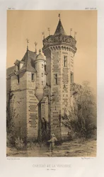 Pl. 28, Chateau De La Verdiere Ille en Vilaine, utgitt 1860.