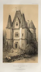 ...pl. 70, herregård i Villechétive Nièvre, 1860.