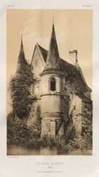 ...pl. 98, herregård i Ansac Corrèze, 1860.