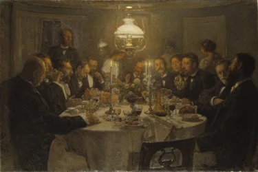 Svensk: Blant artister An Artist#39;s Gathering (Malerne mødes)