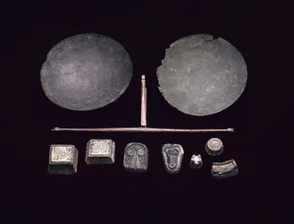 Balansestråle for et sett med vekter, fra en vikingbåtbegravelse ved Kiloran Bay, Colonsay, Argyll, 875-925 AD (bronse)