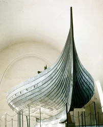 Viking ship (drakkar) from Gokstad near Oslo. Oslo Bygdoy museum, Norway.