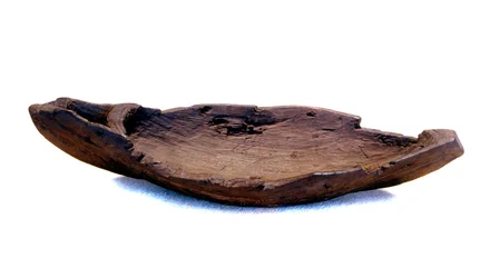 Viking treleke i form av et skip (drakkar) funnet nær et vikingsted på Grønland.