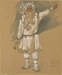 Bestefar Frost. Kostymedesign for operaen Snow Maiden av N. Rimsky-Korsakov, 1885