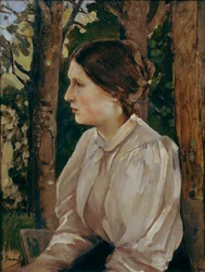 Portrett av Tatjana Viktorovna Vasnetsova, kunstnerens datter, 1897