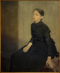 Portrett av en ung pike. Kunstnerens søster, Anna Hammershøi