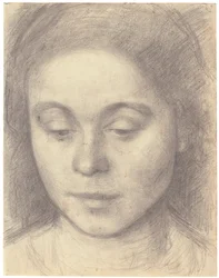 Portrett av Ida, kunstnerens kone, 1898 (blyant)
