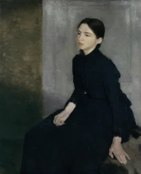 Portrett av en ung kvinne, kunstnerens søster Anna Hammershoi