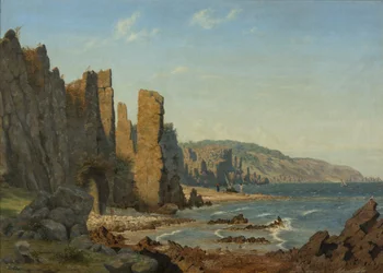 Strandformasjon på Bornholm. Scene fra Rø