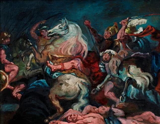 Decius Mus#39; død, ca. 1920 (olje på lerret)