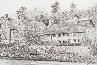 Mottistone Hall Isle of Wight, 2008 (blekk på papir)