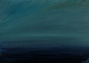Ocean Twilight, 2017, (olje på lerretstavle)