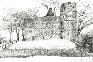 Ruin at Strathaven, 2012, (blekk på papir)