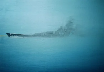 Scharnhorst i morgentåke Channel Dash 1942, 2014