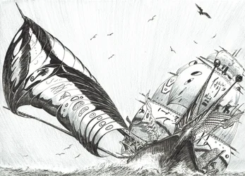 Storm Creators Archipelago Sea, 2017, (blekk på papir)
