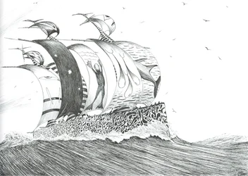 Storm Creators Cape Henlopen, 2024 (blekk og blyant på papir)