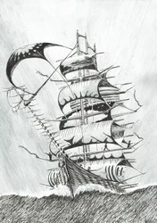 Storm Creators Durville Sea, 2017, (blekk på papir)