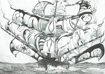 Storm Creators East Siberian Sea, 2017, (blekk på papir)