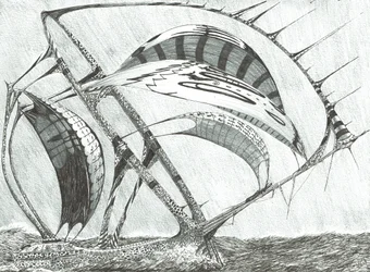 Storm Creators Laptev Sea, 2017, (blekk på papir)